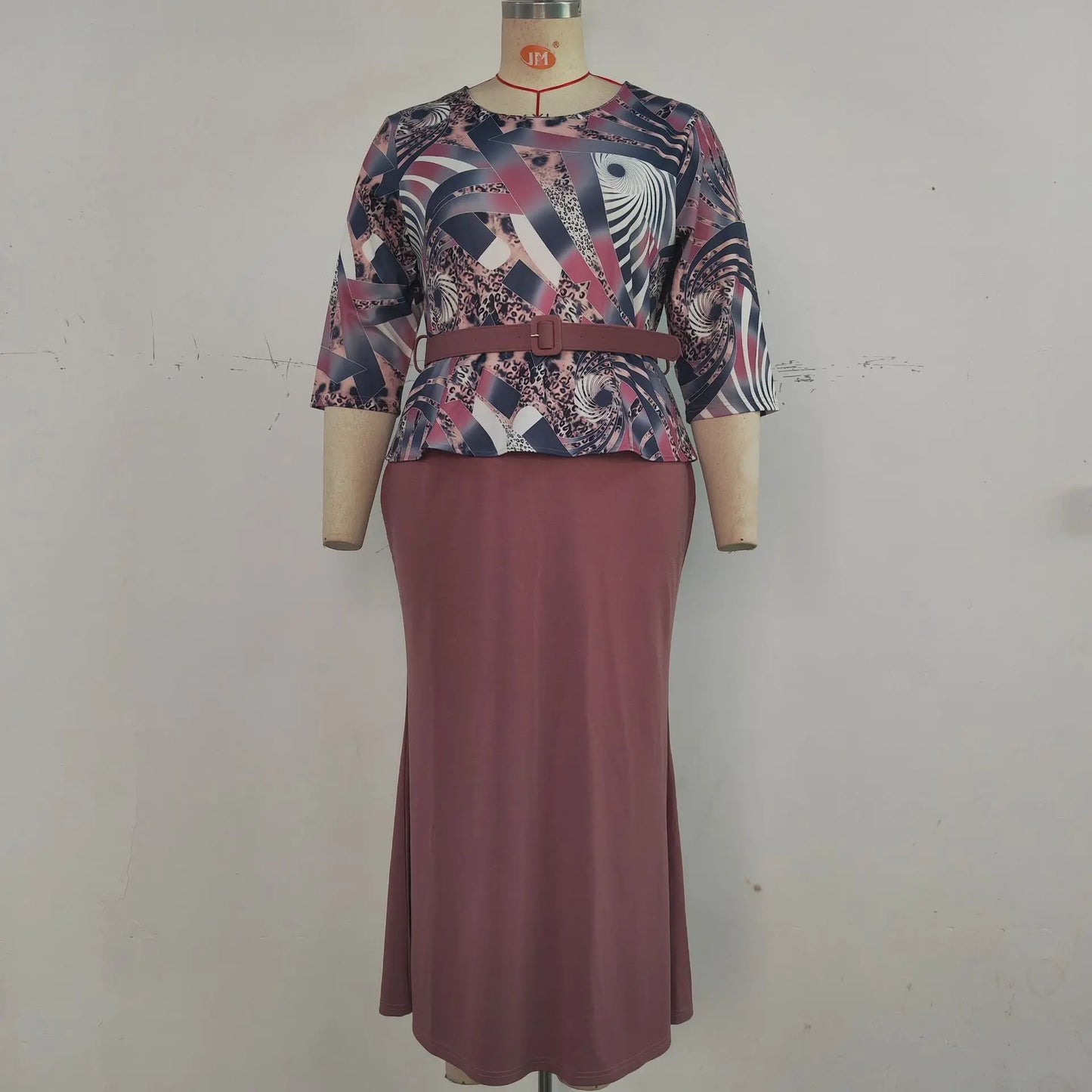 African Dresses for Women Spring Autumn African Polyester Plus Size Black Blue Green Purple Dress Suit African Clothes 2XL-6XL