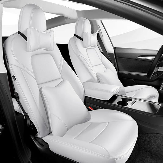 Customized Premium Nappa Leather New Car Interior Accessories Decoration Car Seat Covers for Tesla MODEL 3 MODEL Y