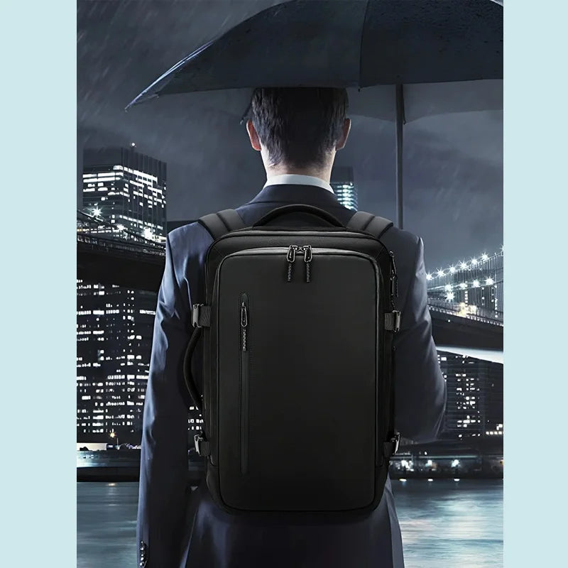 Built-In Compression Storage Vacuum Travel Bag Business Zippered Strap Zippered Letter Design Complements Laptop Backpacks