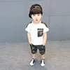 Hot Selling Kid Sets 3 to 12 Years Old Clothing Camouflage Printed Casual Wear School Big Boys Clothes Summer
