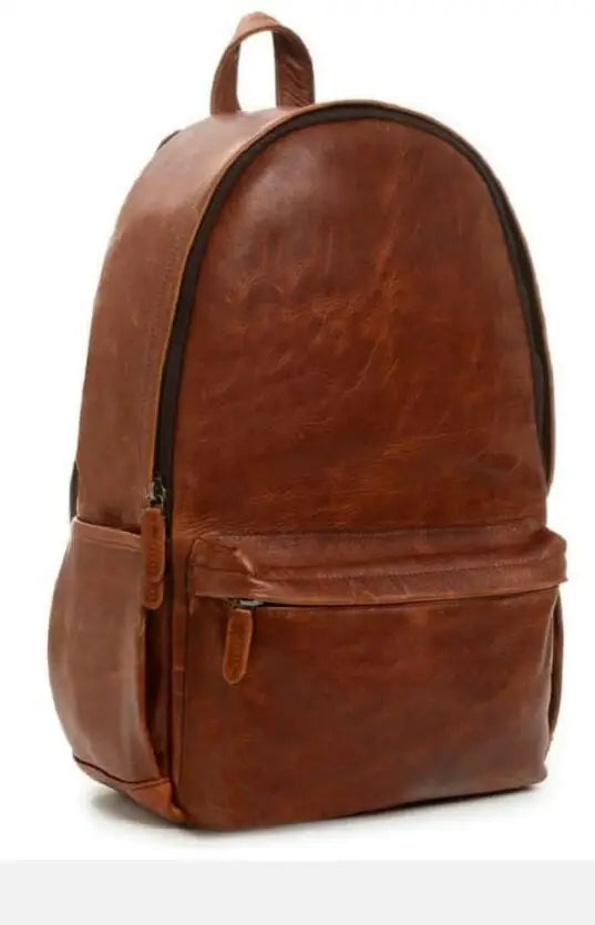 Custom Handmade Lady Vintage Light Brown Leather Bags with Waterproof Simple Pattern for Fashion Stores and Resale