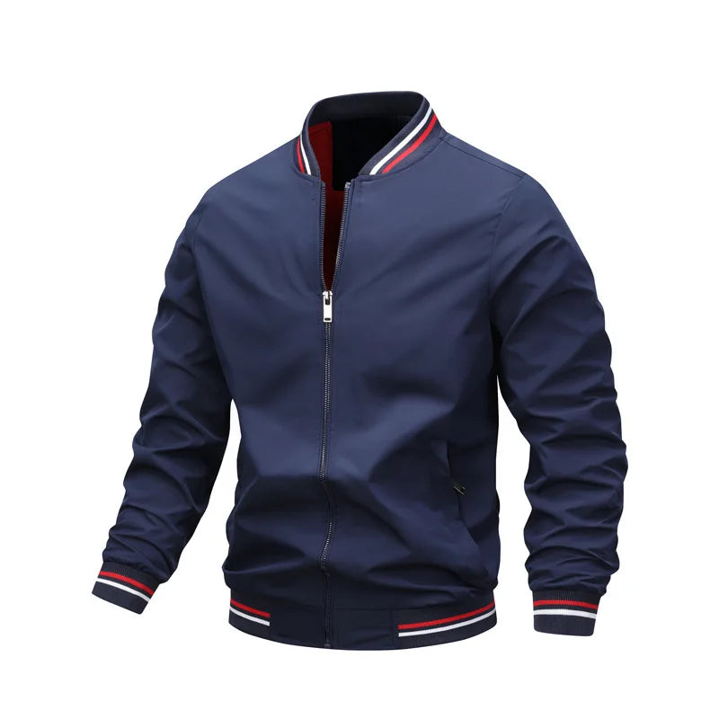 SK Wholesale Spring High Street Style Men's Camouflage Hooded Windbreaker Jacket Front Zipper Closure Plain Dyed Outdoor Jacket