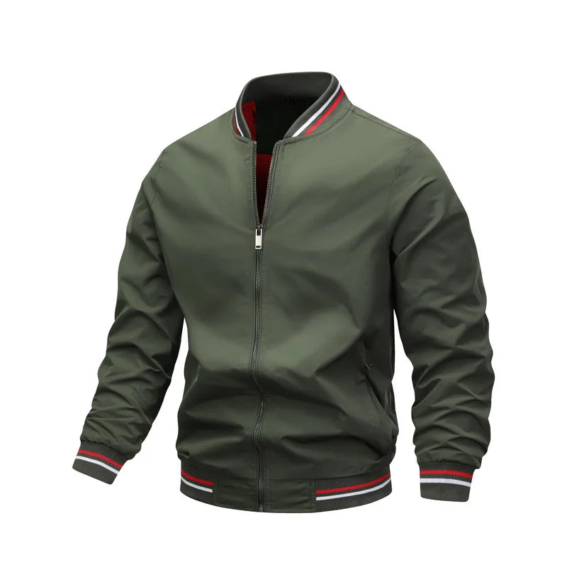 SK Wholesale Spring High Street Style Men's Camouflage Hooded Windbreaker Jacket Front Zipper Closure Plain Dyed Outdoor Jacket