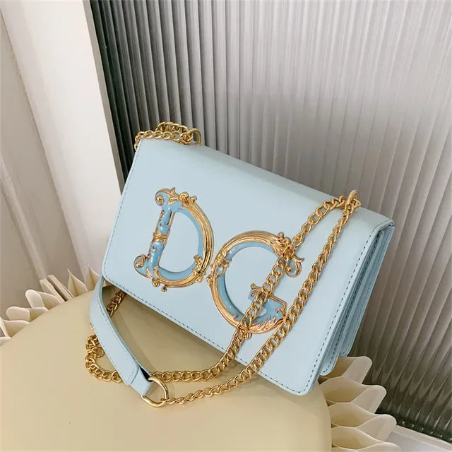 Women hand bag  Banquet Square Women's Fashionable Versatile Chain School Bags Girls Shoulder Crossbody Birth Ladies White Bag with Zip Closure