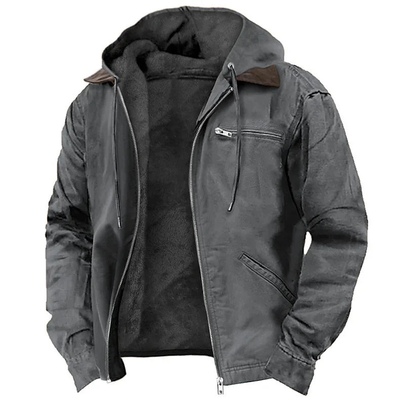Best-selling High-quality Men's Insulated Thick Jacket for Autumn and Winter. Men's Windproof, Waterproof and Warm Zipper Jacket