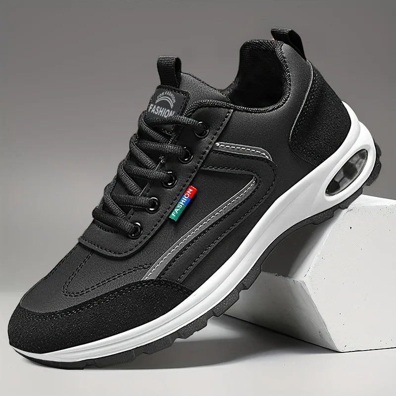 Cross-border Men's Sneakers Thick-Sole Large Size Casual Shoes Lightweight Comfortable Versatile Outdoor Sports Running Lace-Up