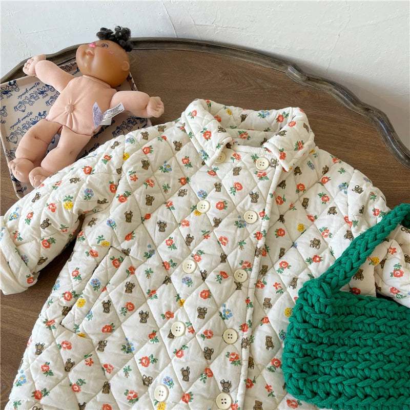 2022 Autumn Winter Infant Baby Boys Thicken Outwears Cotton Padded Coat Casual Solid Clothes Fleece Toddler Winter Jacket