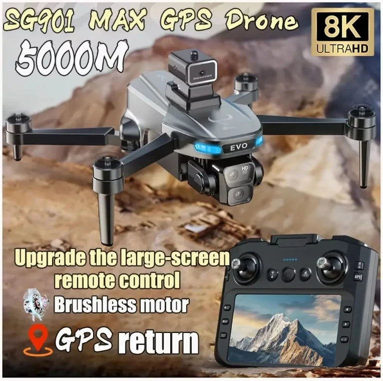 SG901 MAX GPS Drone 5G WIFI  Long Distance Obstacle Avoidance Professional Photography Drone With Motor Brushless Dual HD Camera