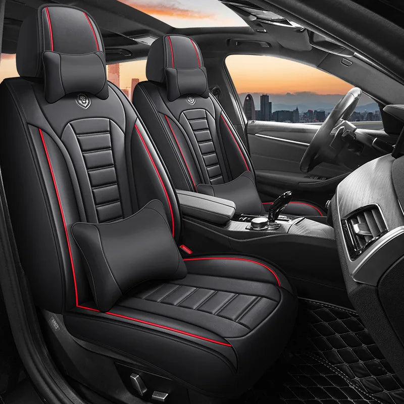 car seat cover New Nappa Leather Cushion Car Seat Cover for Five Seats, Winter Seat Cover, Leather Seat Cover