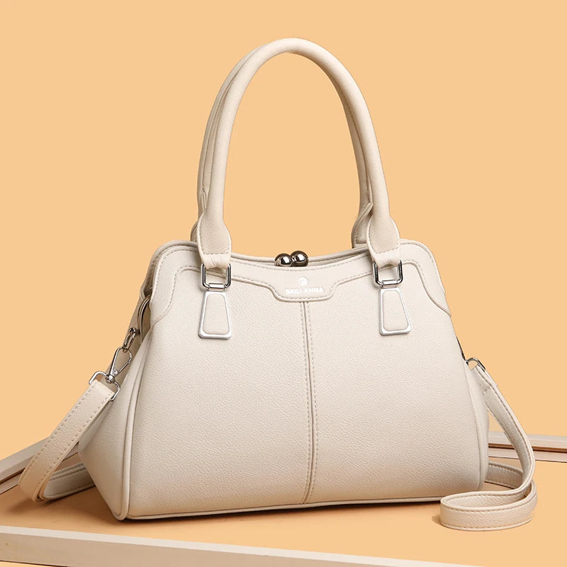 New High-End PU Fashion Women's Casual Tote Crossbody Bag with Zipper Closure Versatile Daily Use