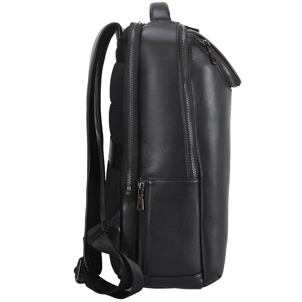 2025 England Genuine Leather Laptop Backpack Softback Business Bag Men Women Black Fashionable Computer School Backpack