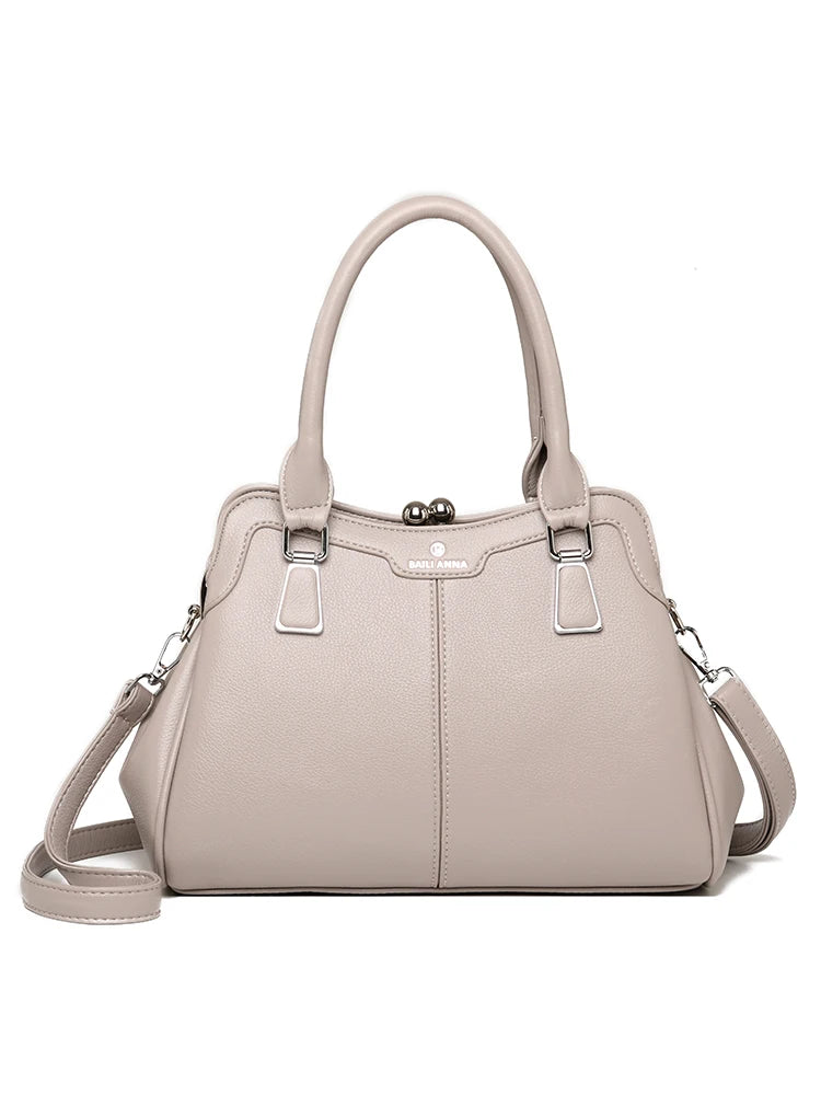 New High-End PU Fashion Women's Casual Tote Crossbody Bag with Zipper Closure Versatile Daily Use