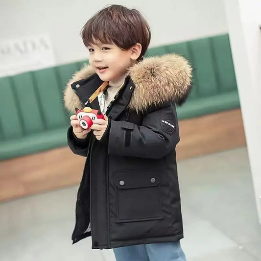 Children's Clothing Cotton Jacket Winter New Down Cotton Sports Jacket Pie Overcomes Super Thick Outerwear Boys Cotton Jacket
