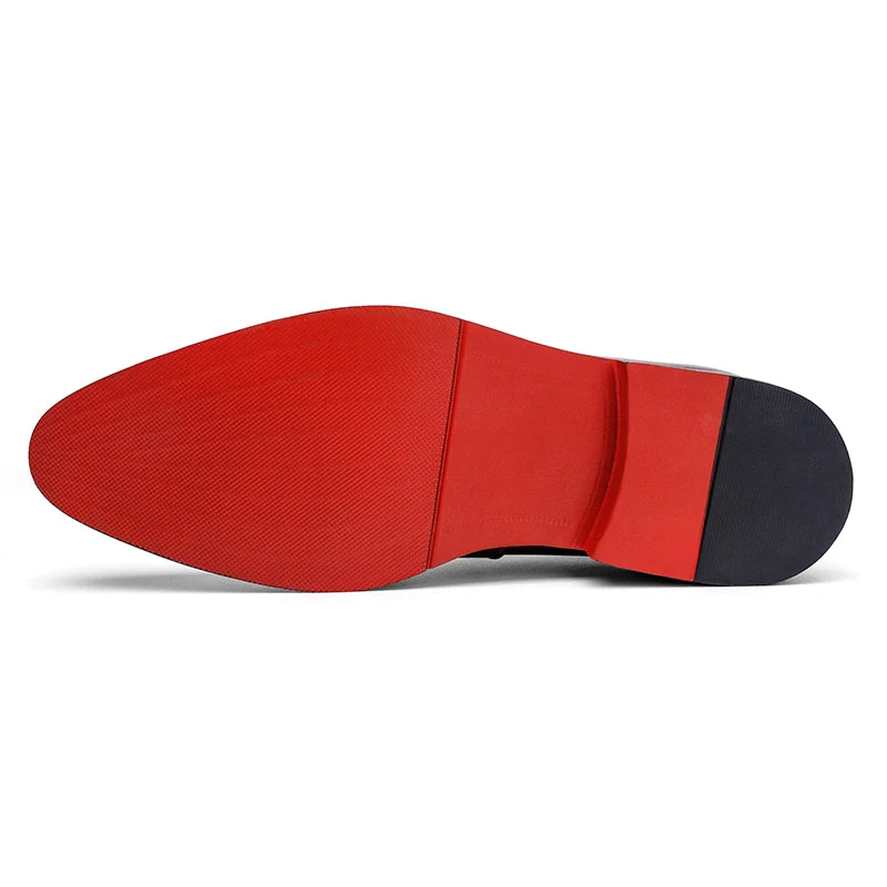 New Fashion Men Casual Brown Sole Soft Leather Shoes Comfortable Simply Pure Man Business Office Shoe
