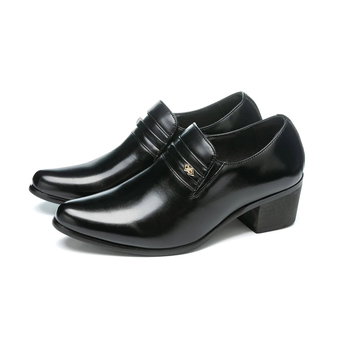 New High Heel Casual Shoes for Men Fashion Leather Latin Dance Shoes 38-46 Big Size Export High Quality Slip-on Dress Shoes