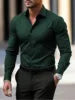 S-3XL Spring and Autumn Long Sleeved Shirt Business Suit Plus Size Long Sleeved Workwear Men's Work Shirt