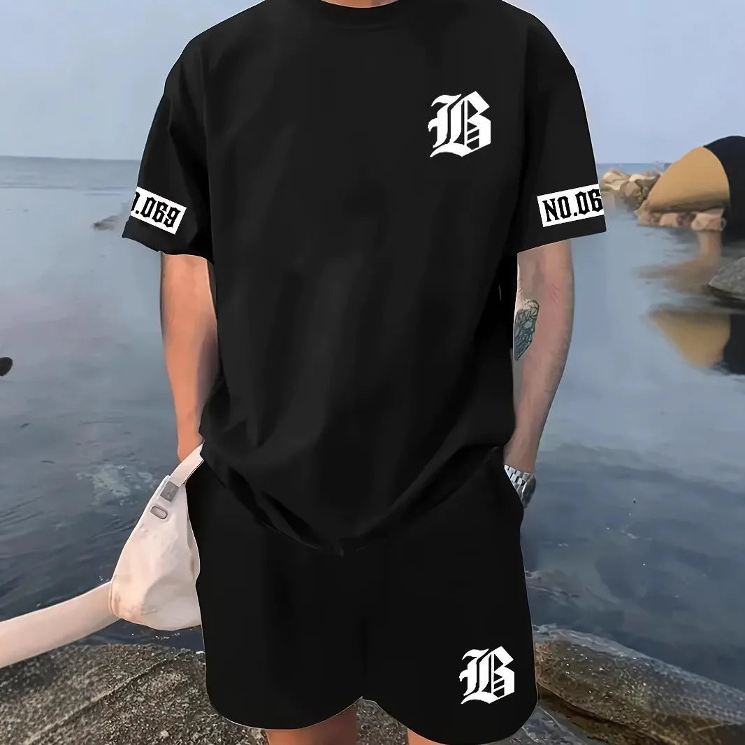 Factory Men's Summer Casual Sportswear New Fashionable Breathable Digital Print Short Sleeve T-Shirt 100% Polyester Satin Non-Wo