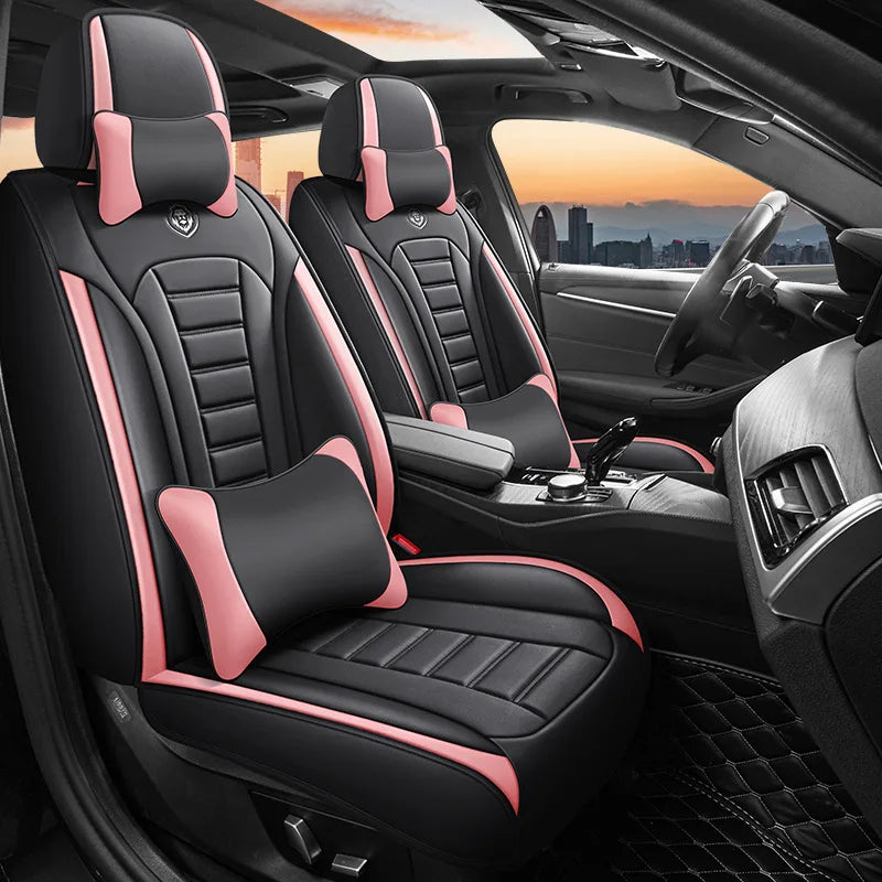 car seat cover New Nappa Leather Cushion Car Seat Cover for Five Seats, Winter Seat Cover, Leather Seat Cover