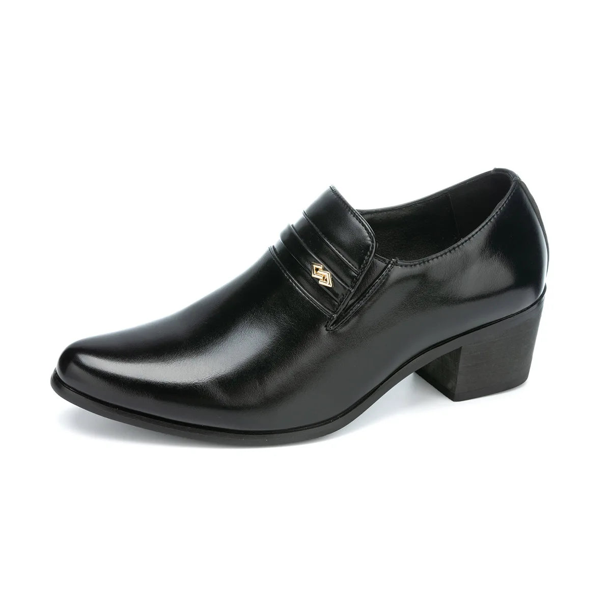 New High Heel Casual Shoes for Men Fashion Leather Latin Dance Shoes 38-46 Big Size Export High Quality Slip-on Dress Shoes