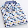 Men's Casual Cotton Linen Knitted Yarn Dyed Short-Sleeved Shirt New Generation Summer Collection Breathable Sweat-Absorbent