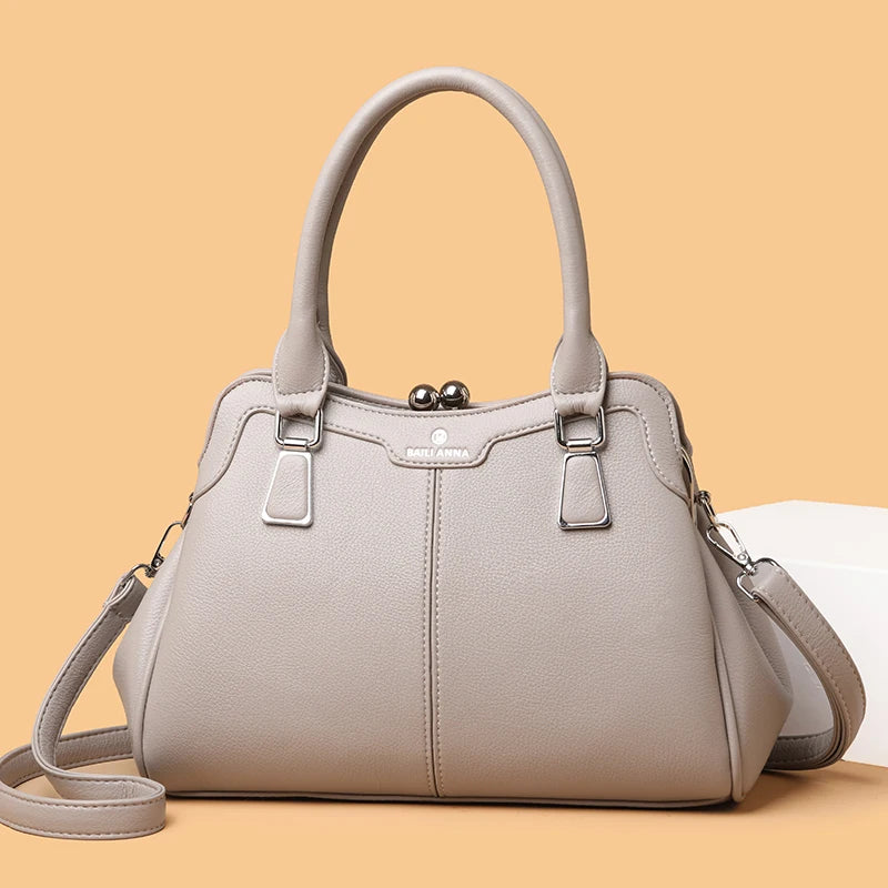 New High-End PU Fashion Women's Casual Tote Crossbody Bag with Zipper Closure Versatile Daily Use