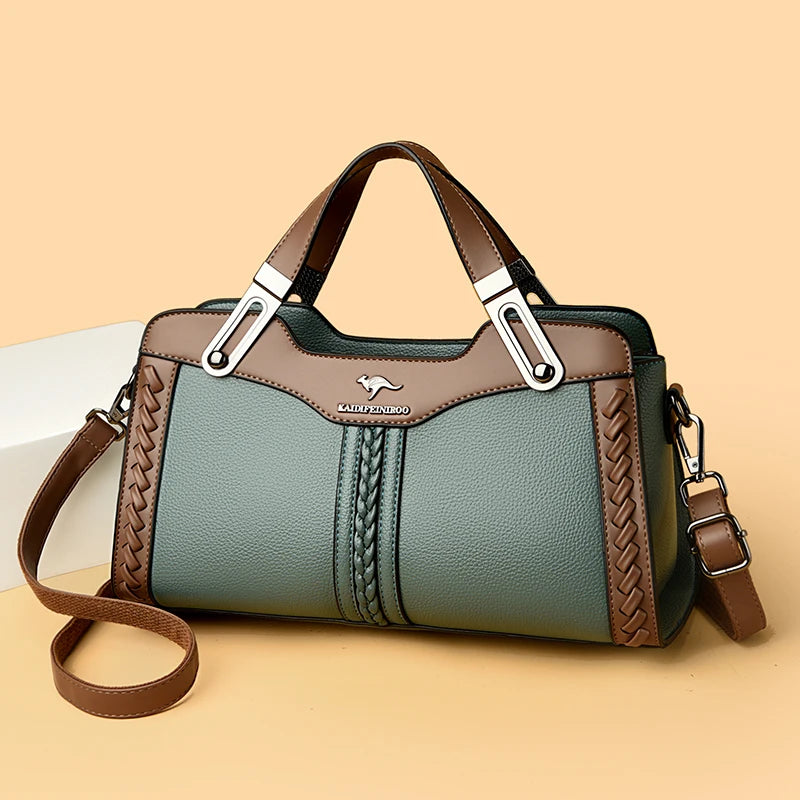 2026 New HK Brand Bags Women Color Multi Layer Shoulder Square Handbags Ladies Crossbody Tote Sling Bag Top High Quality Leather