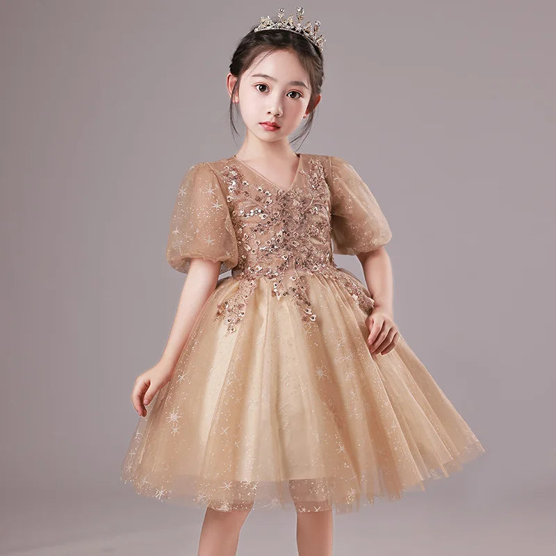 Elegant Princess Summer Children Evening Party Kids Dresses for Girls Wedding Dress Vestidos
