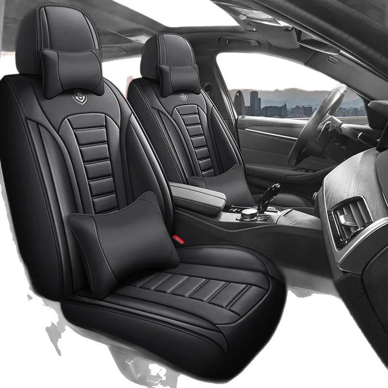 car seat cover New Nappa Leather Cushion Car Seat Cover for Five Seats, Winter Seat Cover, Leather Seat Cover