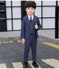 High Quality Boys Plaid Wedding Suit Kids Tuxedos Formal Dress Child Morning Coat Blazer Clothes Sets Toddler Gentlemen Costumes