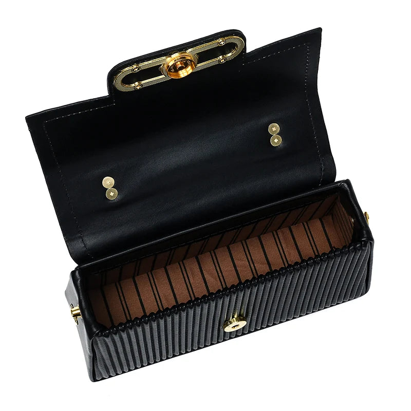 Women hand bag Elegant New Design Banquet Bag Striped Decoration Shoulder Bag for Women Fashion Two Piece Set Ladies Handbag