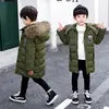 Children New Fashion Winter Outwear for Boys Warm Hooded Long Coat 90% Cotton Baby Casual Jackets Clothes for Boys Kids Parkas