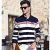 High Quality 100% Cotton Men's Long Sleeve Striped Polo Shirt with RL Embroidery Business Casual Polo Tops#RL
