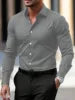 S-3XL Spring and Autumn Long Sleeved Shirt Business Suit Plus Size Long Sleeved Workwear Men's Work Shirt