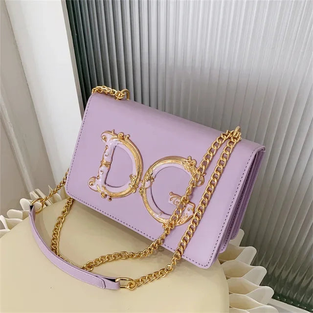 Women hand bag  Banquet Square Women's Fashionable Versatile Chain School Bags Girls Shoulder Crossbody Birth Ladies White Bag with Zip Closure