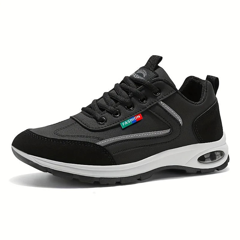 Cross-border Men's Sneakers Thick-Sole Large Size Casual Shoes Lightweight Comfortable Versatile Outdoor Sports Running Lace-Up