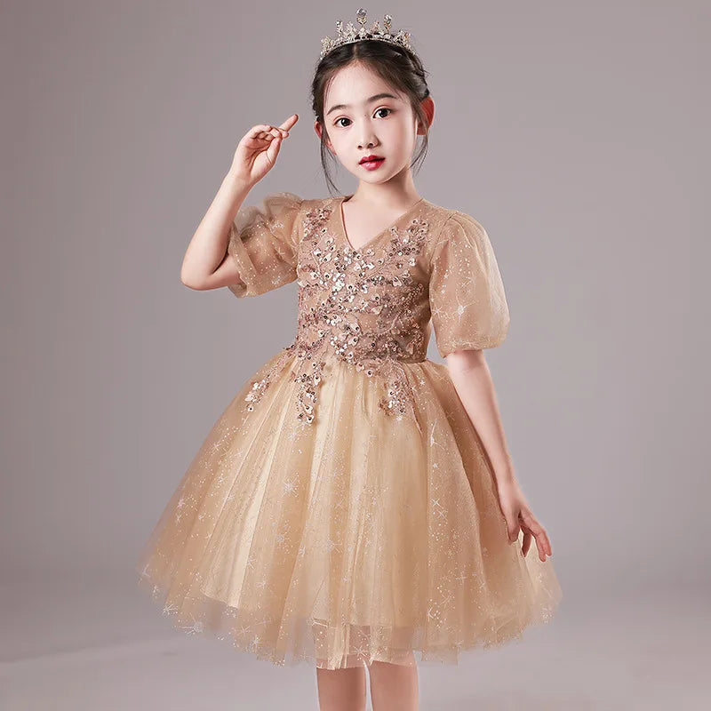 Elegant Princess Summer Children Evening Party Kids Dresses for Girls Wedding Dress Vestidos