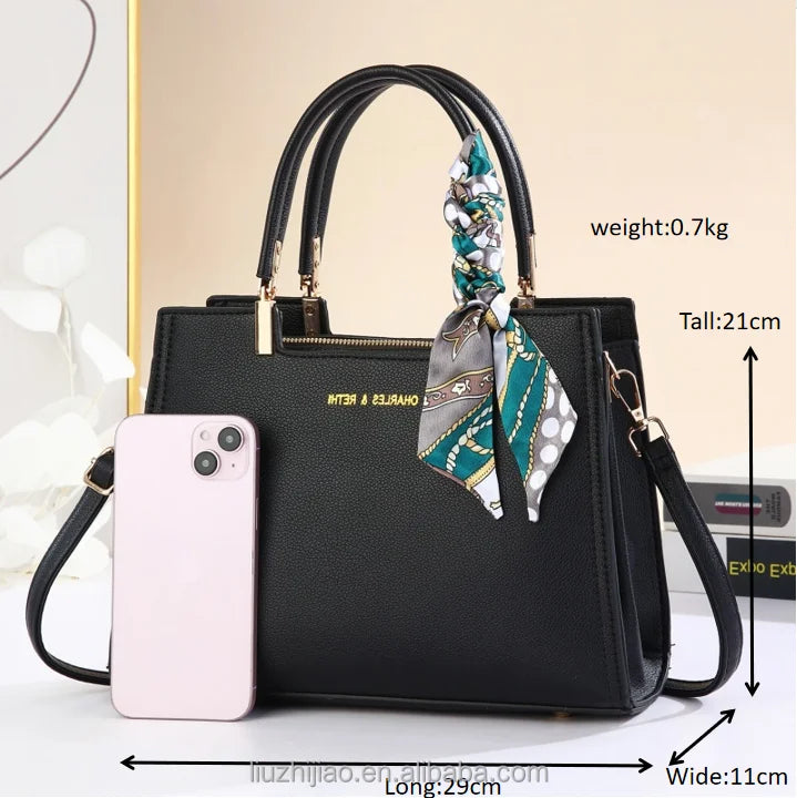 Women hand bag High Quality Fashion Luxury Designer Bag Women's PU Leather Handbag Shoulder Bags for Women Nylon Zipper Sealed Handbag