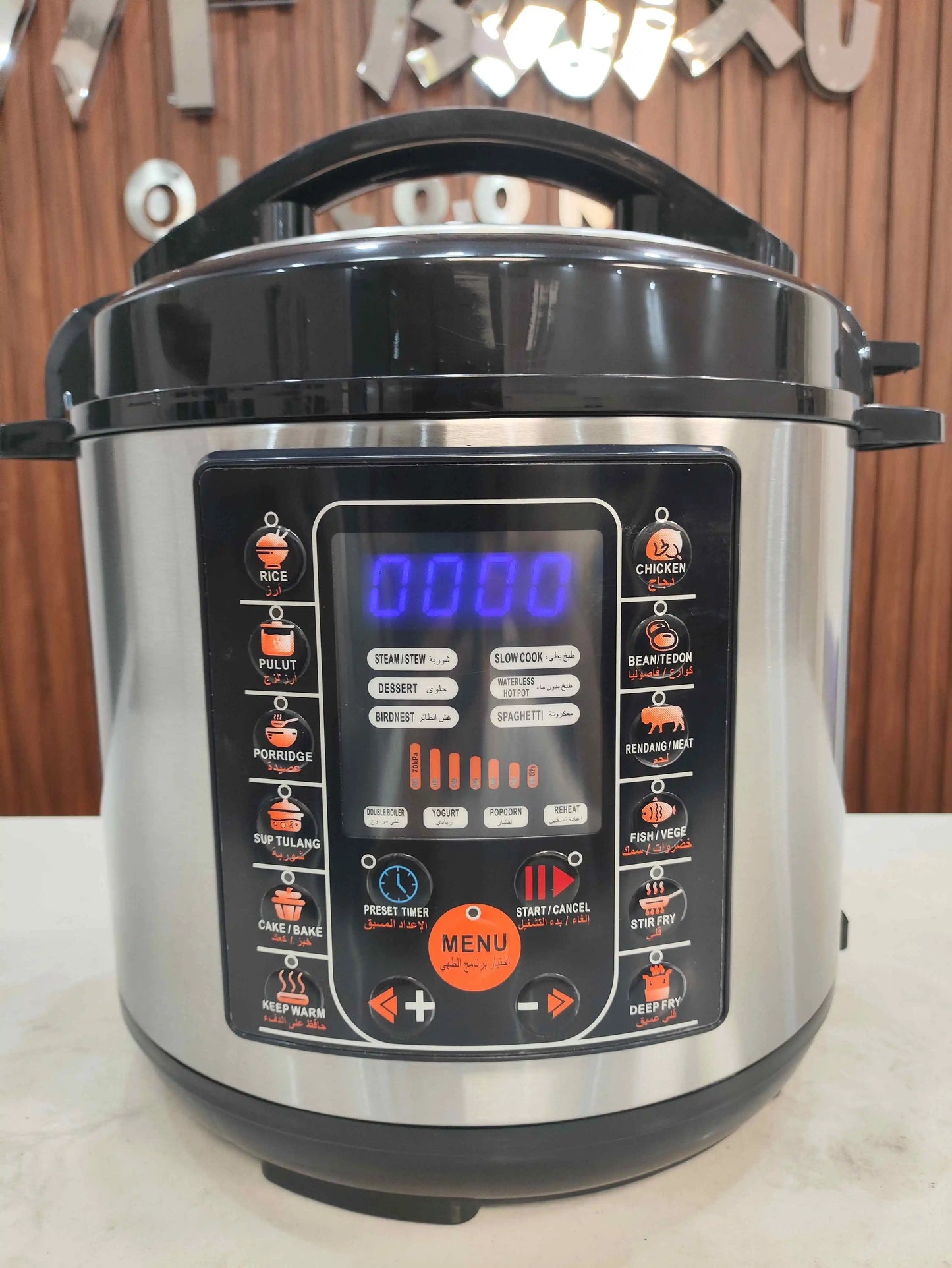 6L Electric Pressure Cooker - 22-in-1 Functions, 110-120V/60Hz, Customizable Panel, 24H Delay Timer, Dual Non-Stick Aluminum Pot