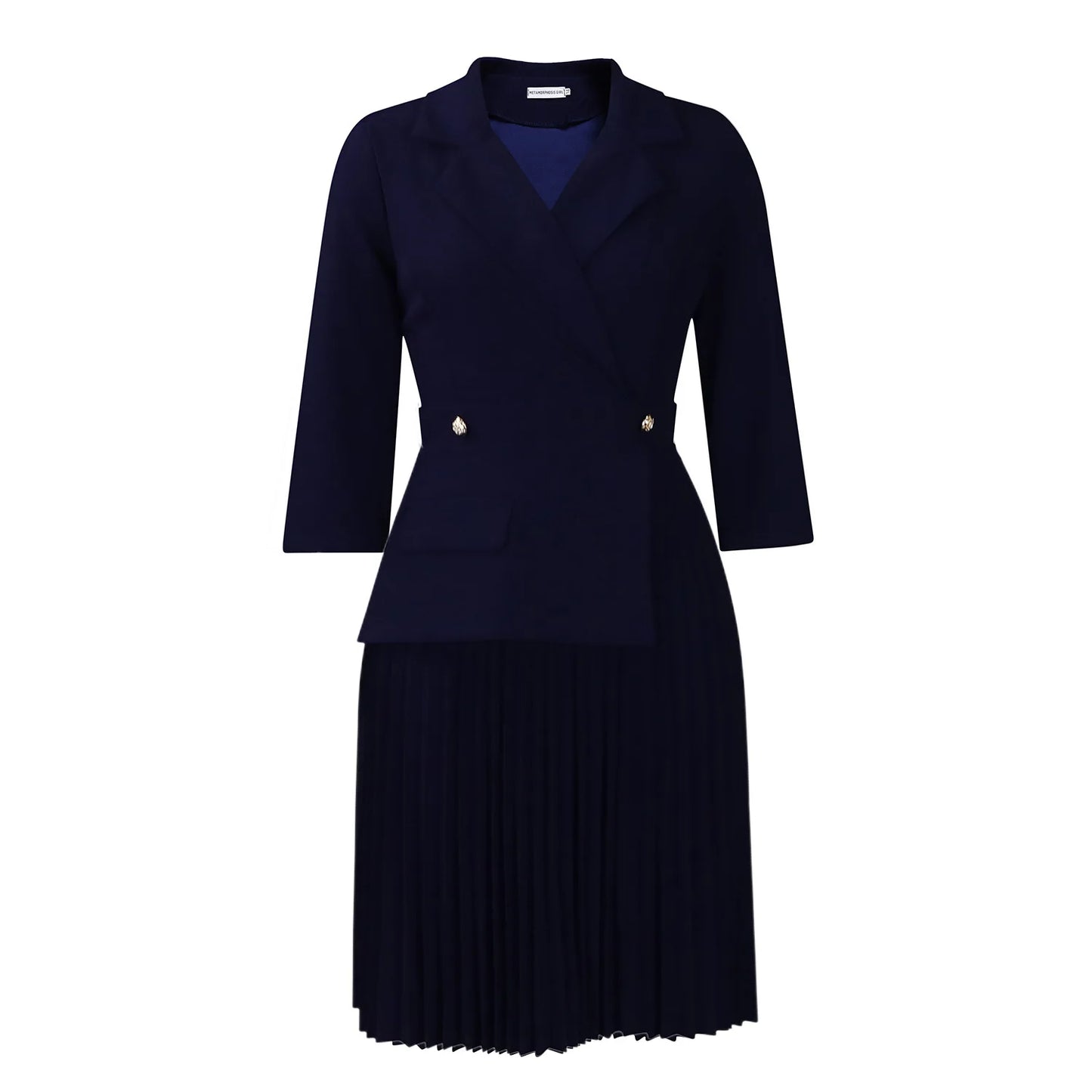 Wholesale Clothes Women Plus Size Lady Office Wear for Women Formal Business Dress Button Decoration Career Official Dressing