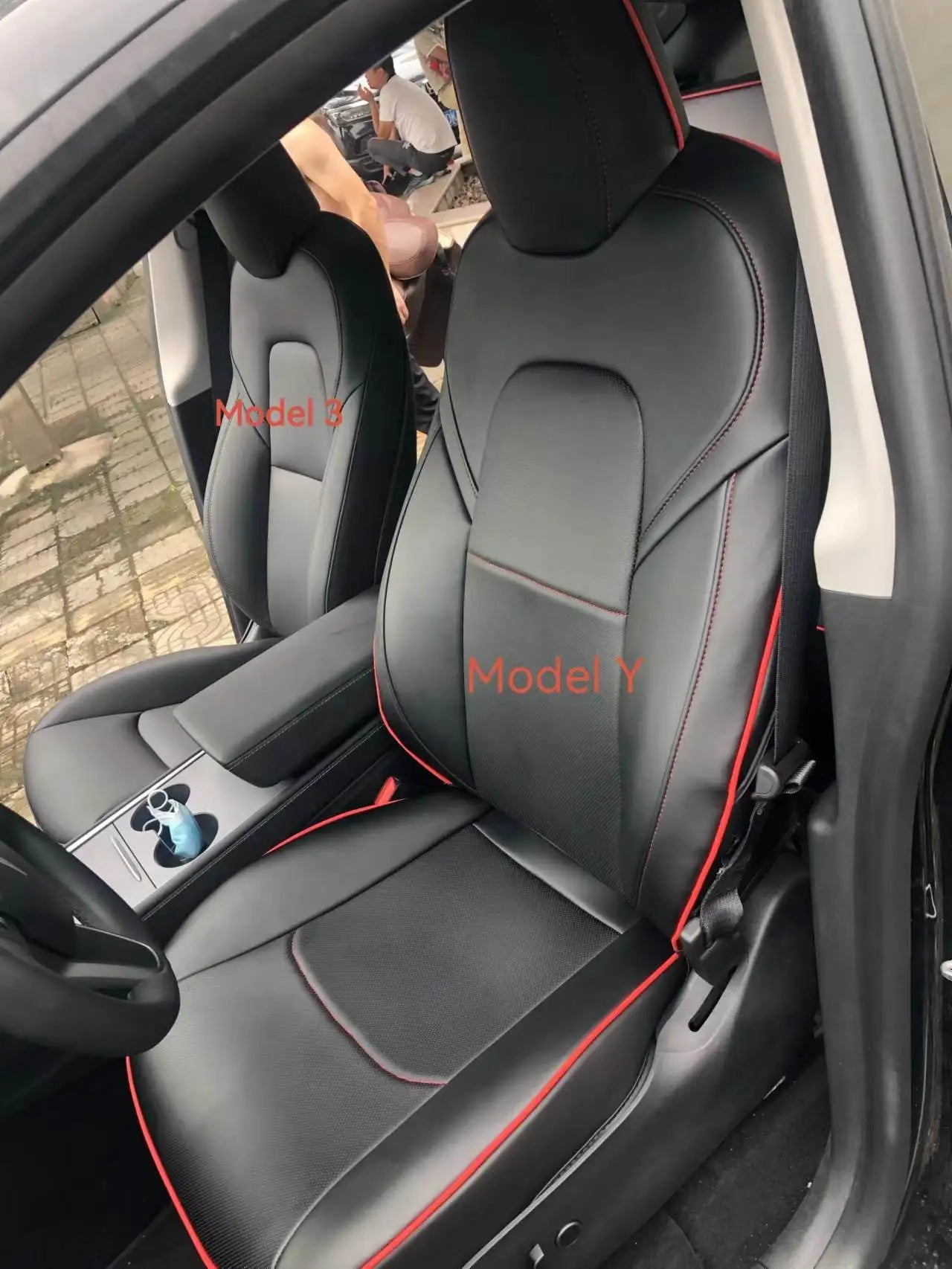 Customized Premium Nappa Leather New Car Interior Accessories Decoration Car Seat Covers for Tesla MODEL 3 MODEL Y