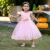Summer 1 Year Baby Birthday Dress Children Christening Clothing Baptism Toddler Party Kids Costume Blue Flower Lace Princess