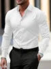 S-3XL Spring and Autumn Long Sleeved Shirt Business Suit Plus Size Long Sleeved Workwear Men's Work Shirt