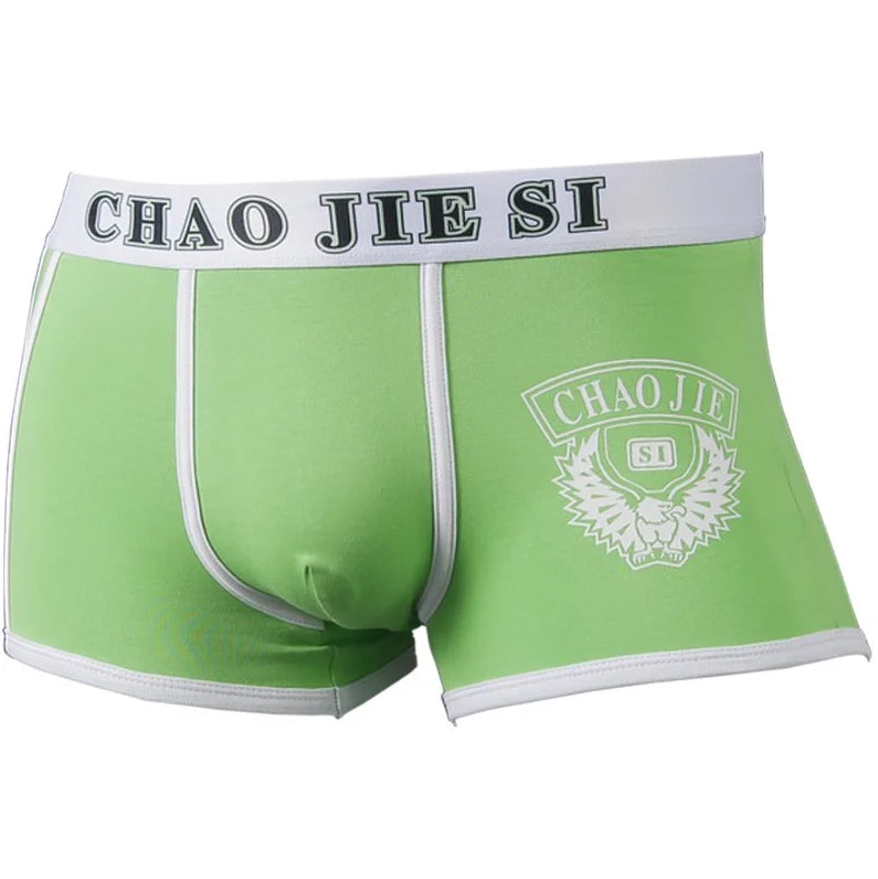 Breathable Underwear for Men Fashionable Teens Underpants Boys Boxer Brief Trunk Hipster Shorts