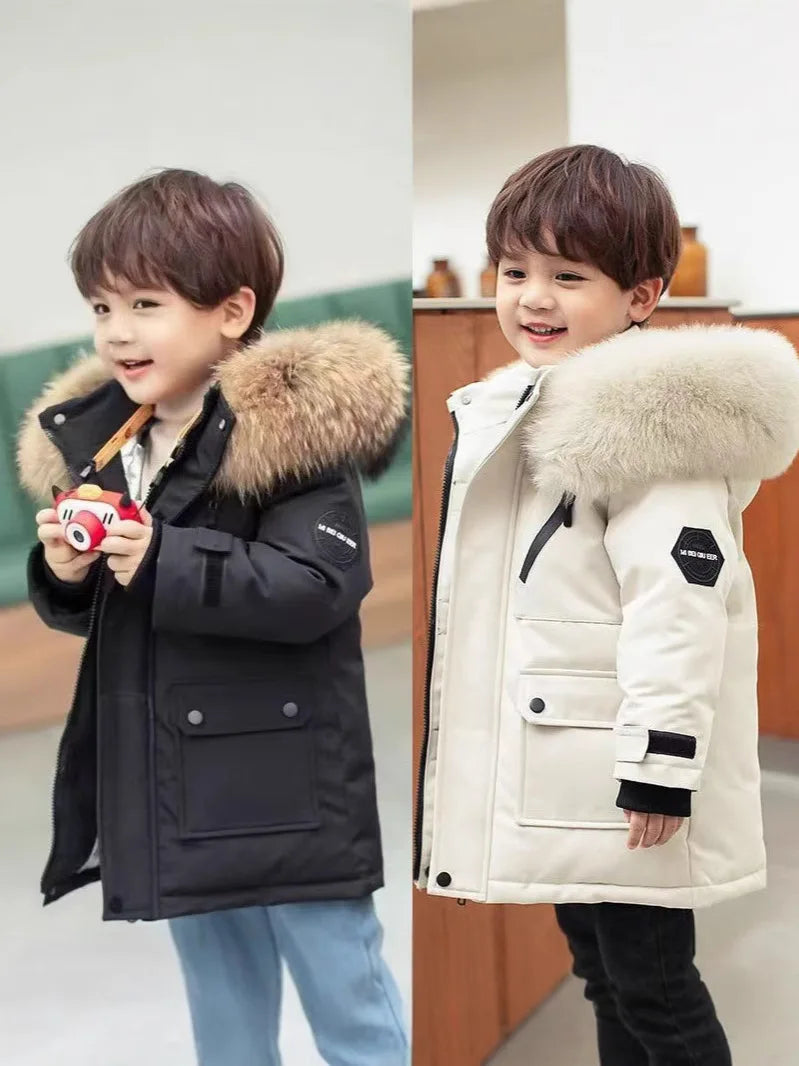 Children's Clothing Cotton Jacket Winter New Down Cotton Sports Jacket Pie Overcomes Super Thick Outerwear Boys Cotton Jacket
