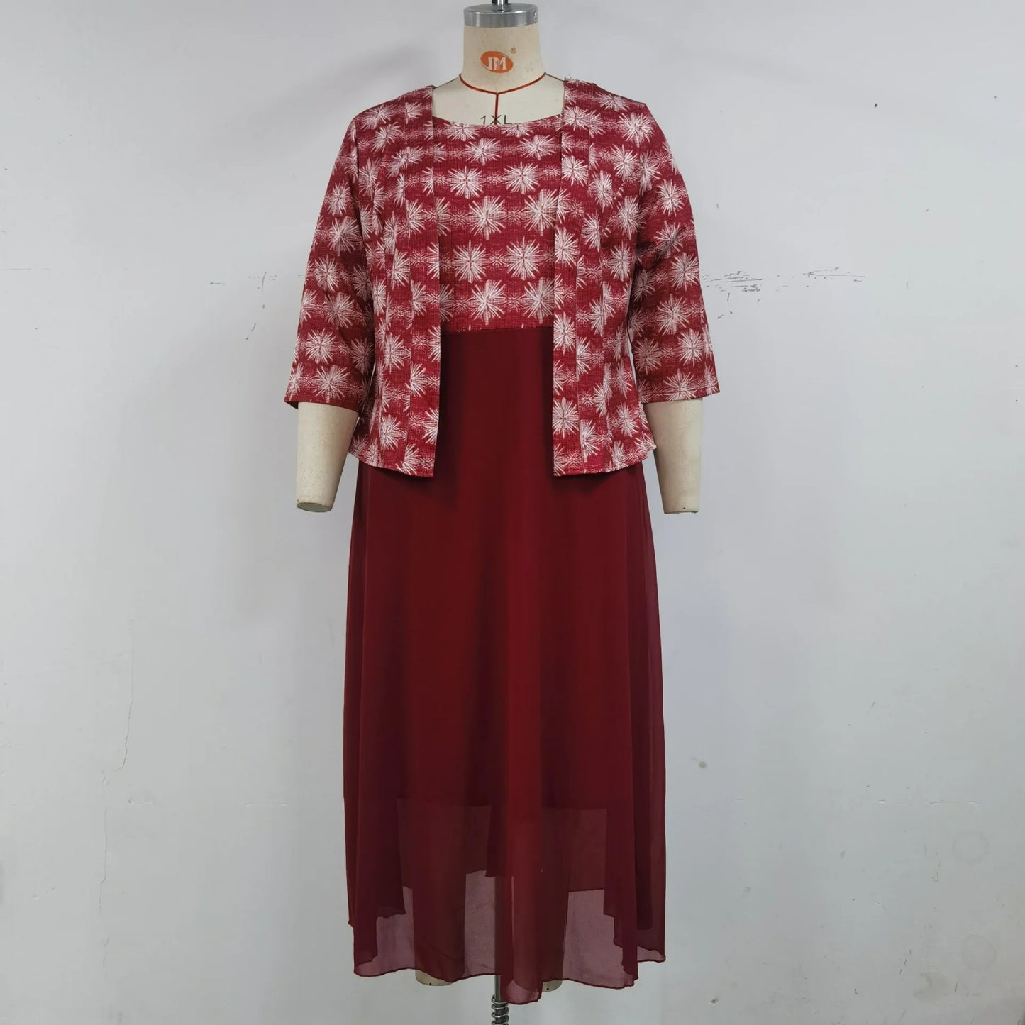 Latest Design Plus Size African Women's Clothing Official Elegant Two Pieces Ladies Dresses for Women