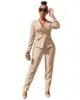 Ladies Sets Suit for the Office Lapel Double Breasted Women Jacket Straight Leg Trouser blazer Set Two Piece Women's Clothing