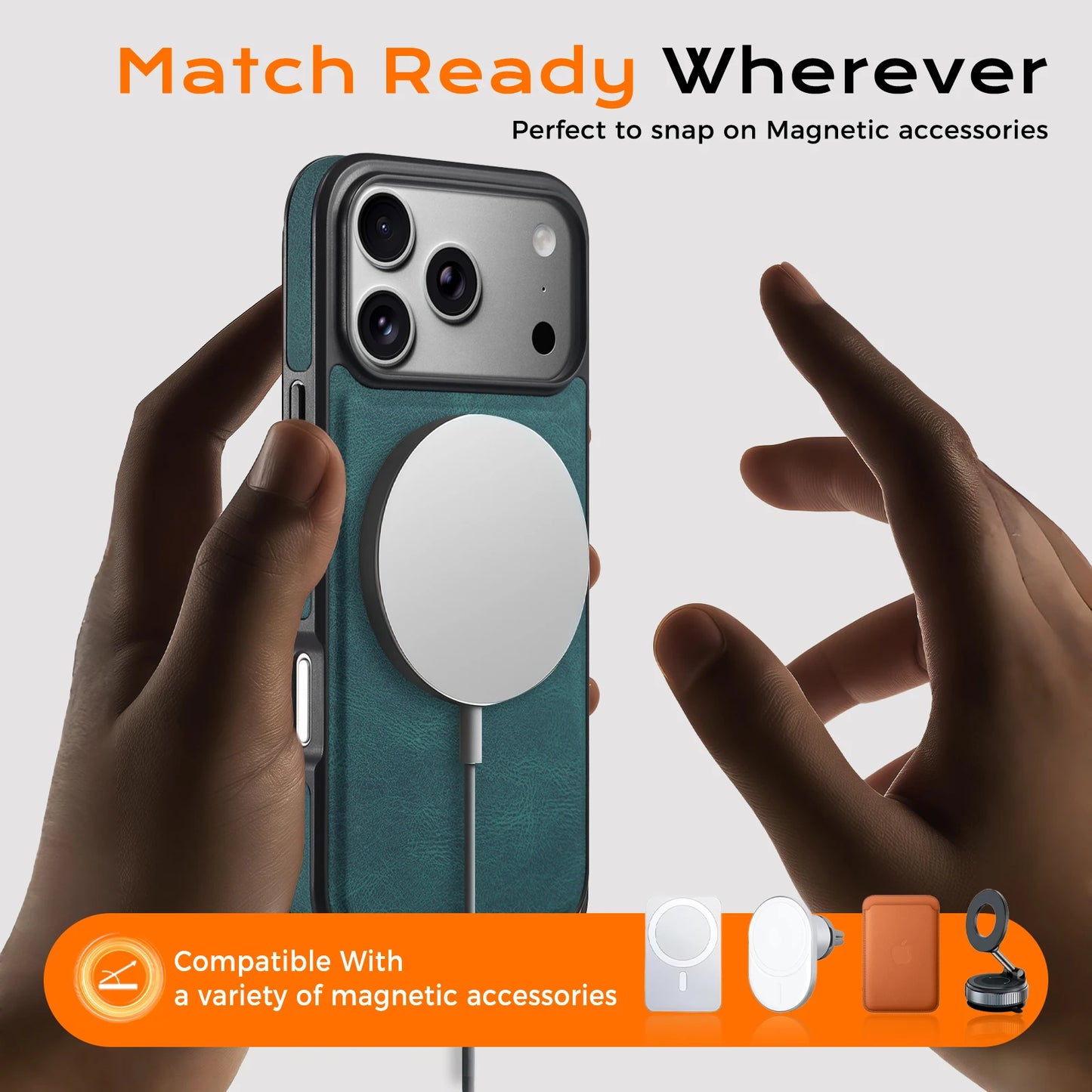 DENIOR Luxury Wholesale Magnetic Phone case Phone Case for iPhone 17/16/15/14/13/12 Pro Max Waterproof PU Leather