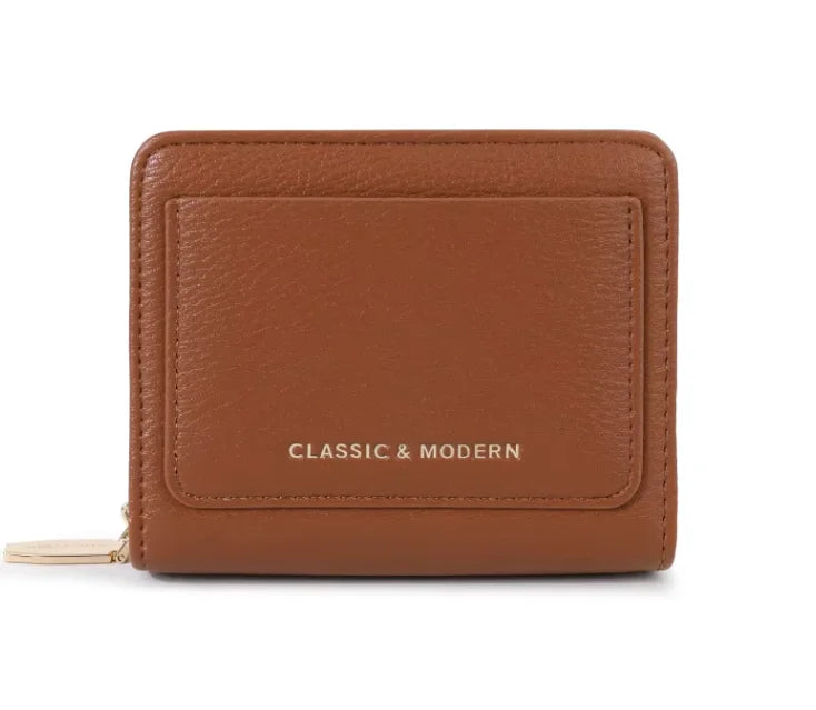Hot Selling Classic Modern Short Wallet Zipper Closure Multi Card Slot Slim Lightweight Portable Ladies Daily Coin Purse
