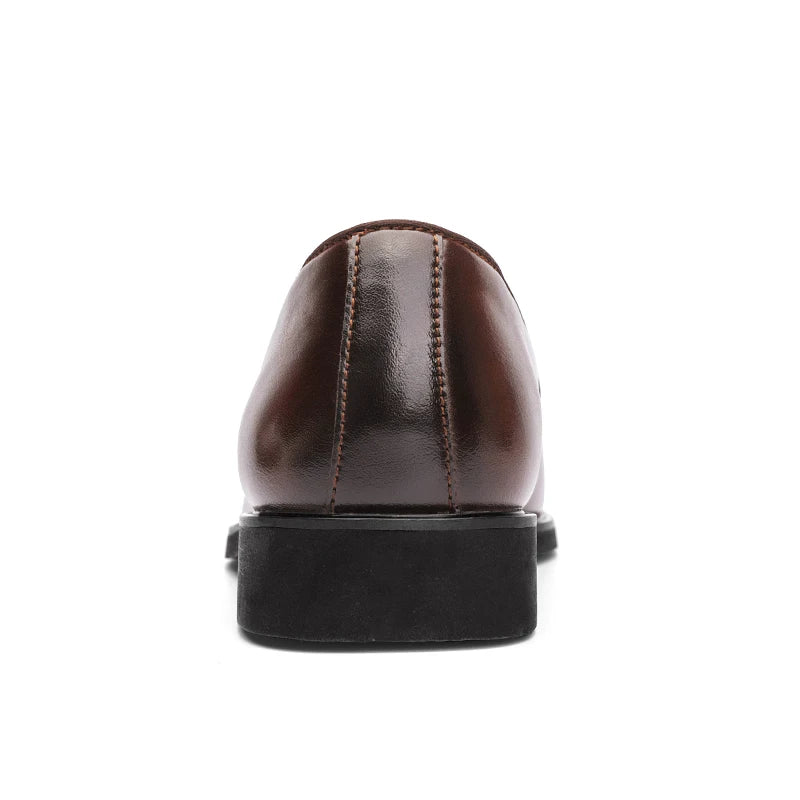 New Fashion Men Casual Brown Sole Soft Leather Shoes Comfortable Simply Pure Man Business Office Shoe