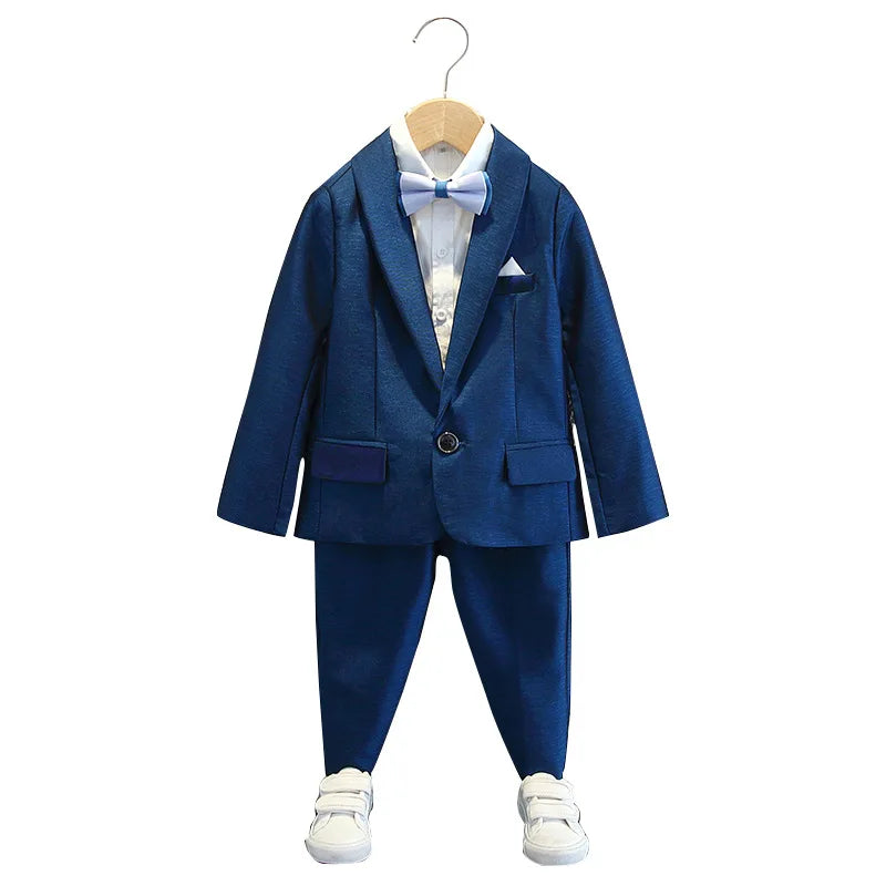 Fashion Formal Outfits From 2 To 10 Years Gentleman Attire Suit Kids Clothing Boy Children Clothes